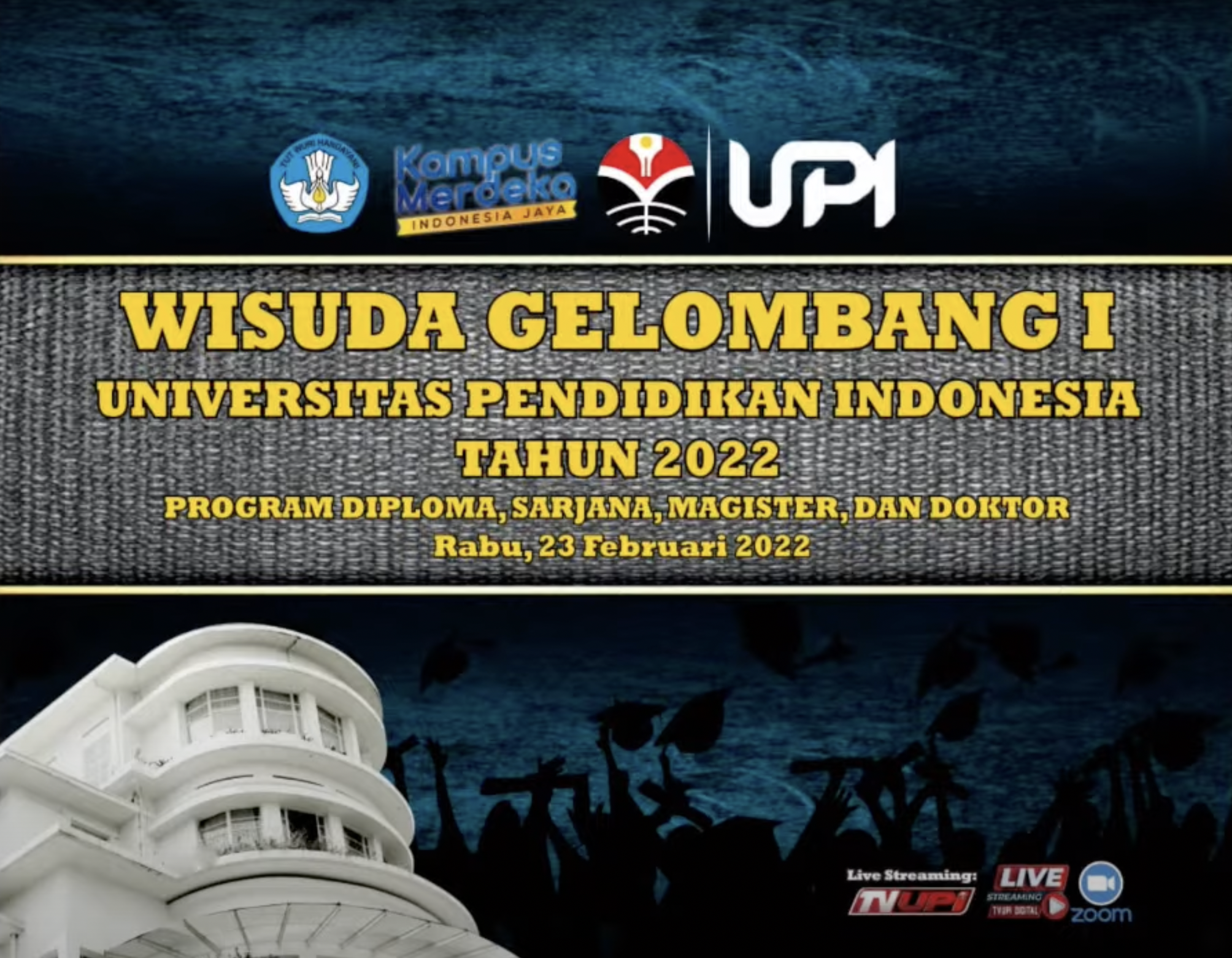 Wisuda Gelombang 1 Universitas Pendidikan Indonesia Tahun 2022