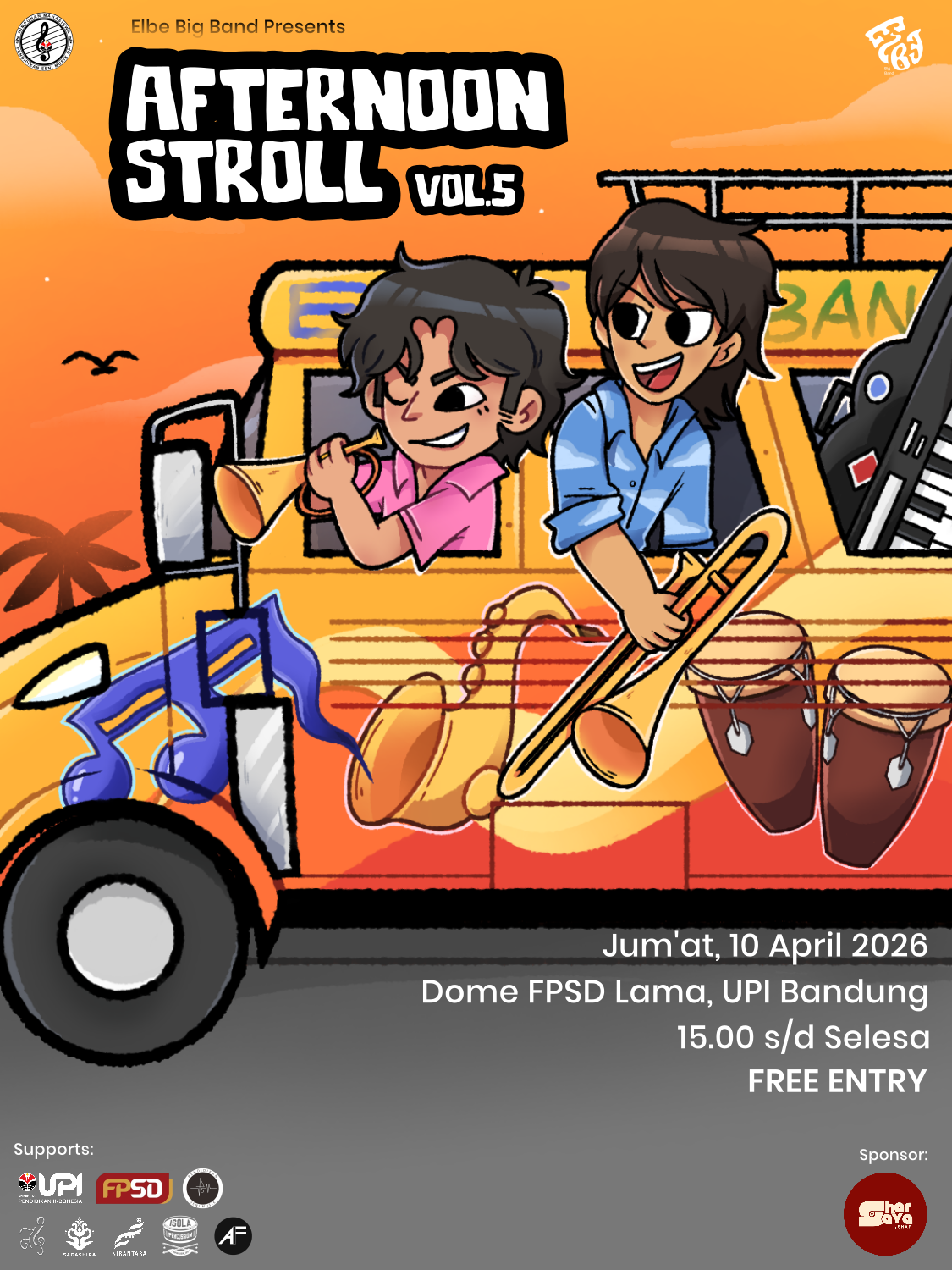 Afternoon Stroll Vol. 5: Ruang Apresiasi dan Aktualisasi Big Band Mahasiswa di Bandung