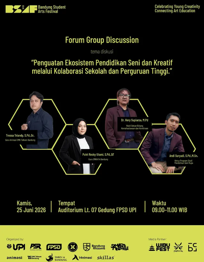 FGD Pendidikan Seni BSAF 2026 Dorong Kolaborasi Sekolah dan Perguruan Tinggi